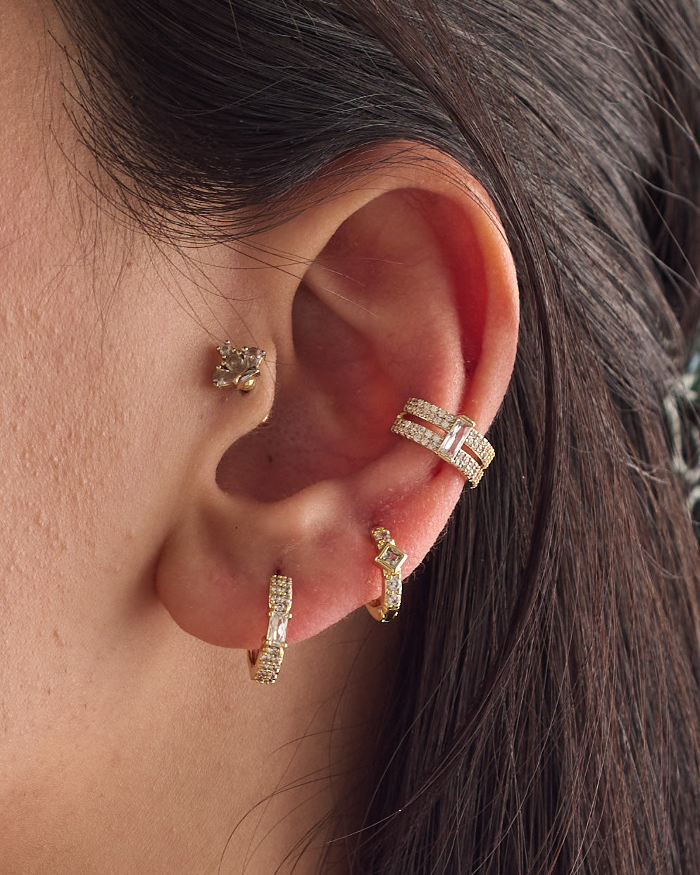 Ear cuff & earrings