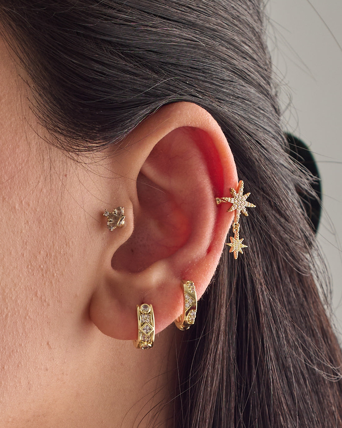 Ear cuff & earrings
