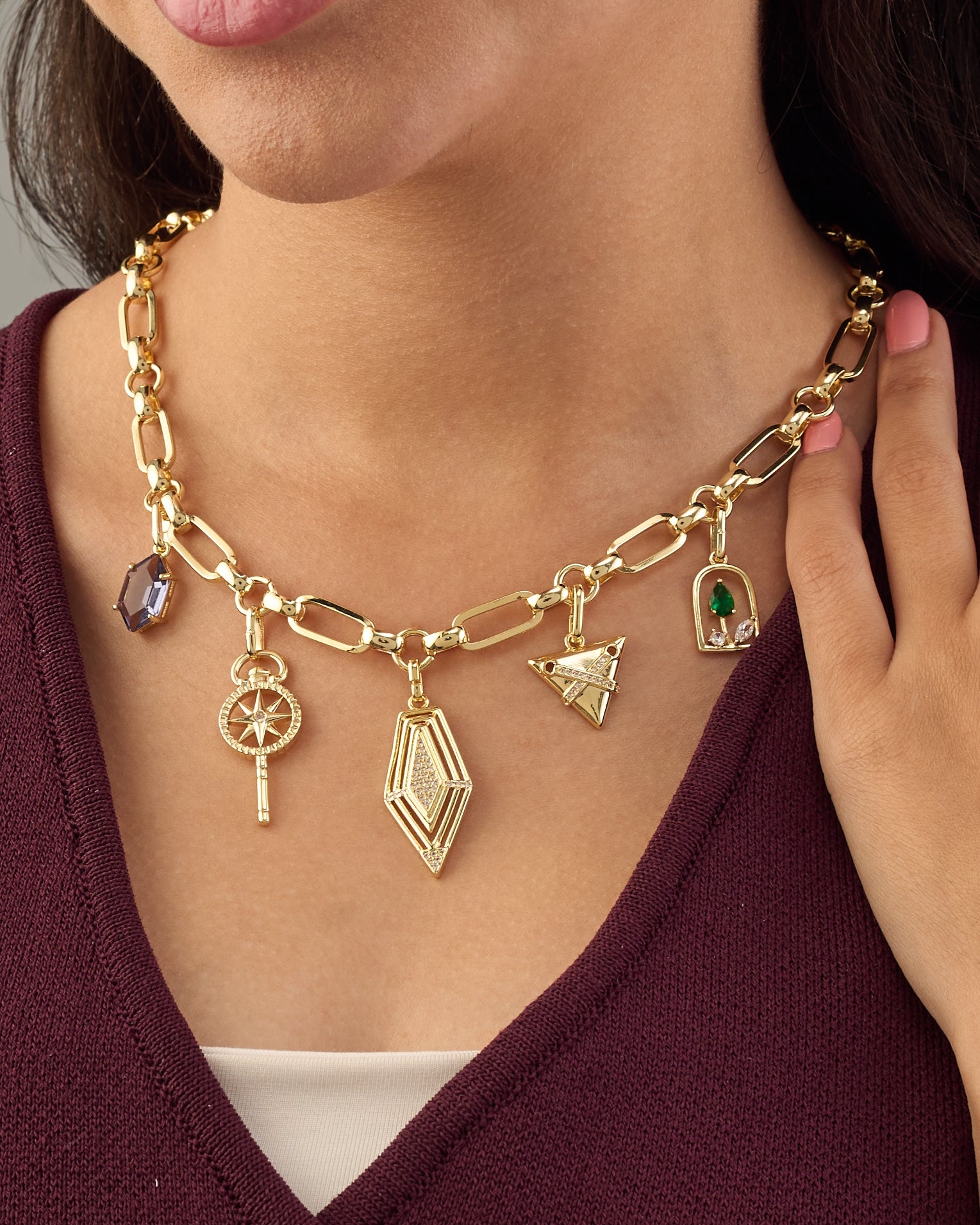 Toys zircon necklace