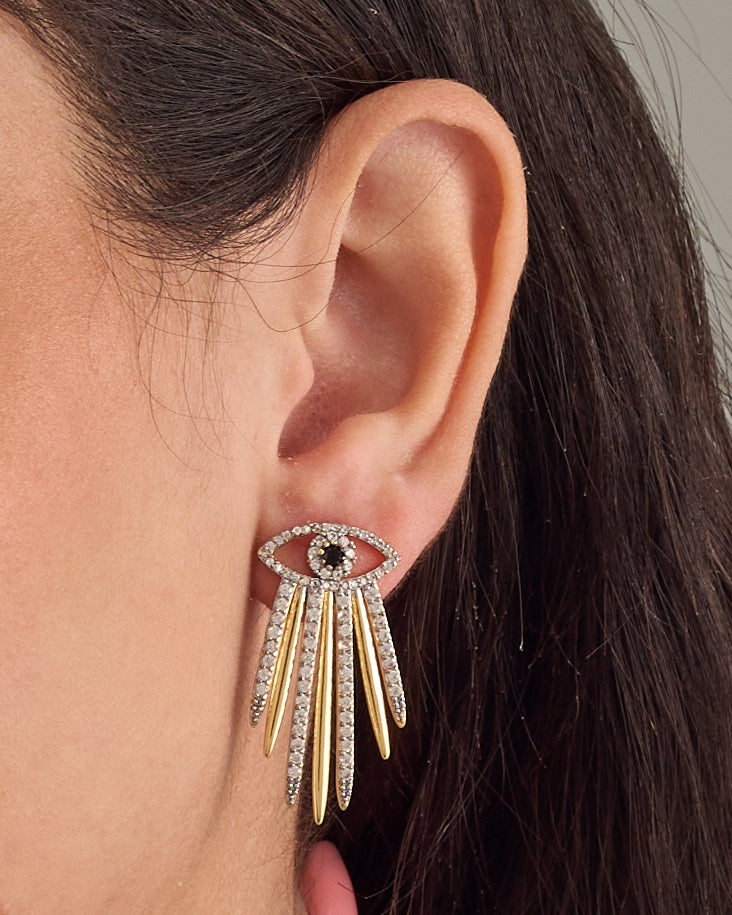 Evil eye earrings