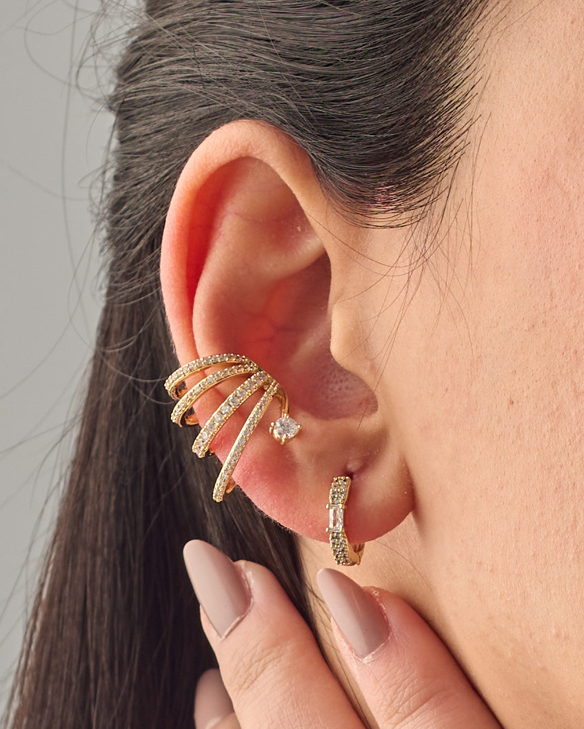 Ear cuff & earrings