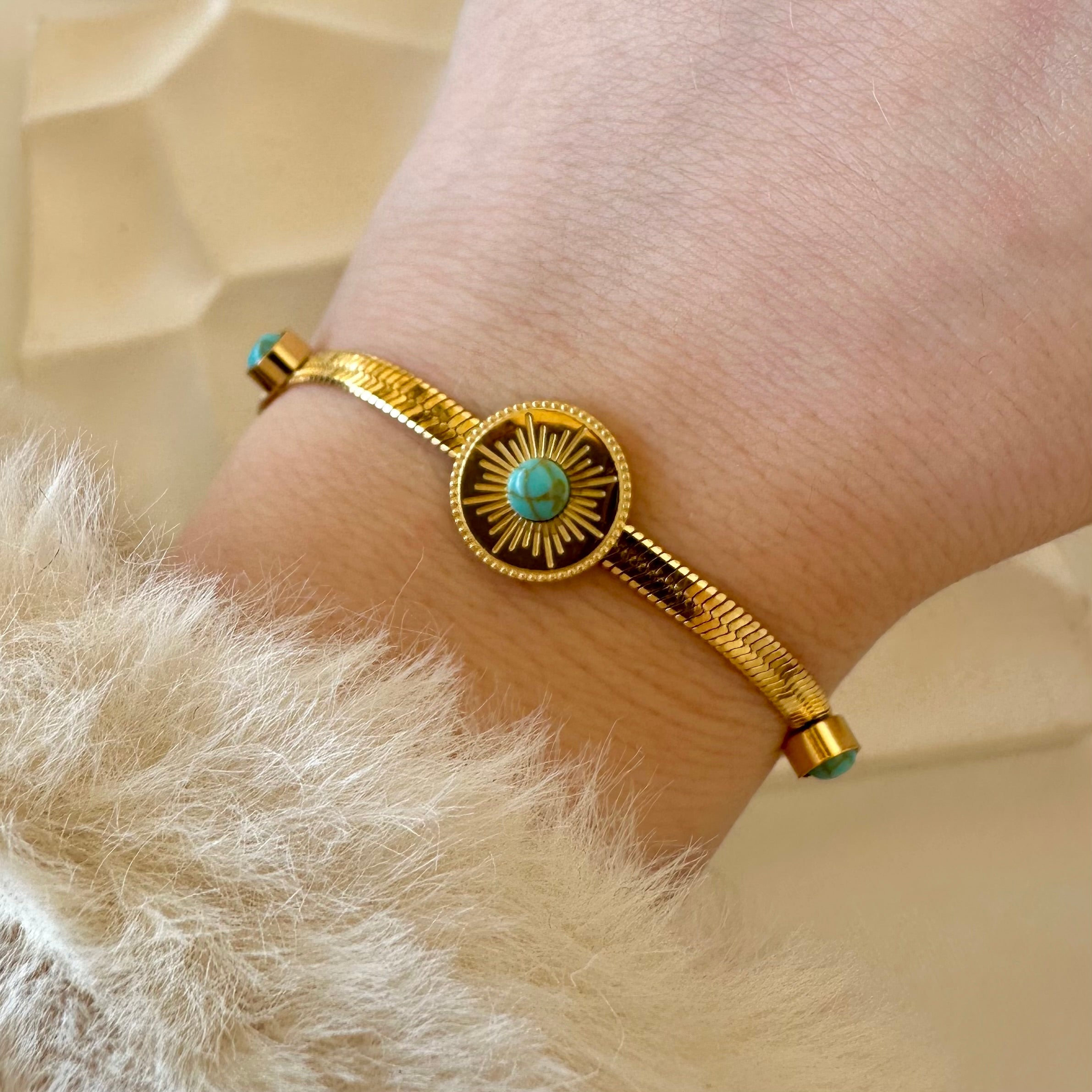 Turquoise charms bracelet