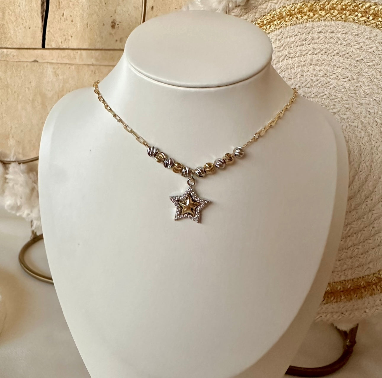 Star zircon necklace
