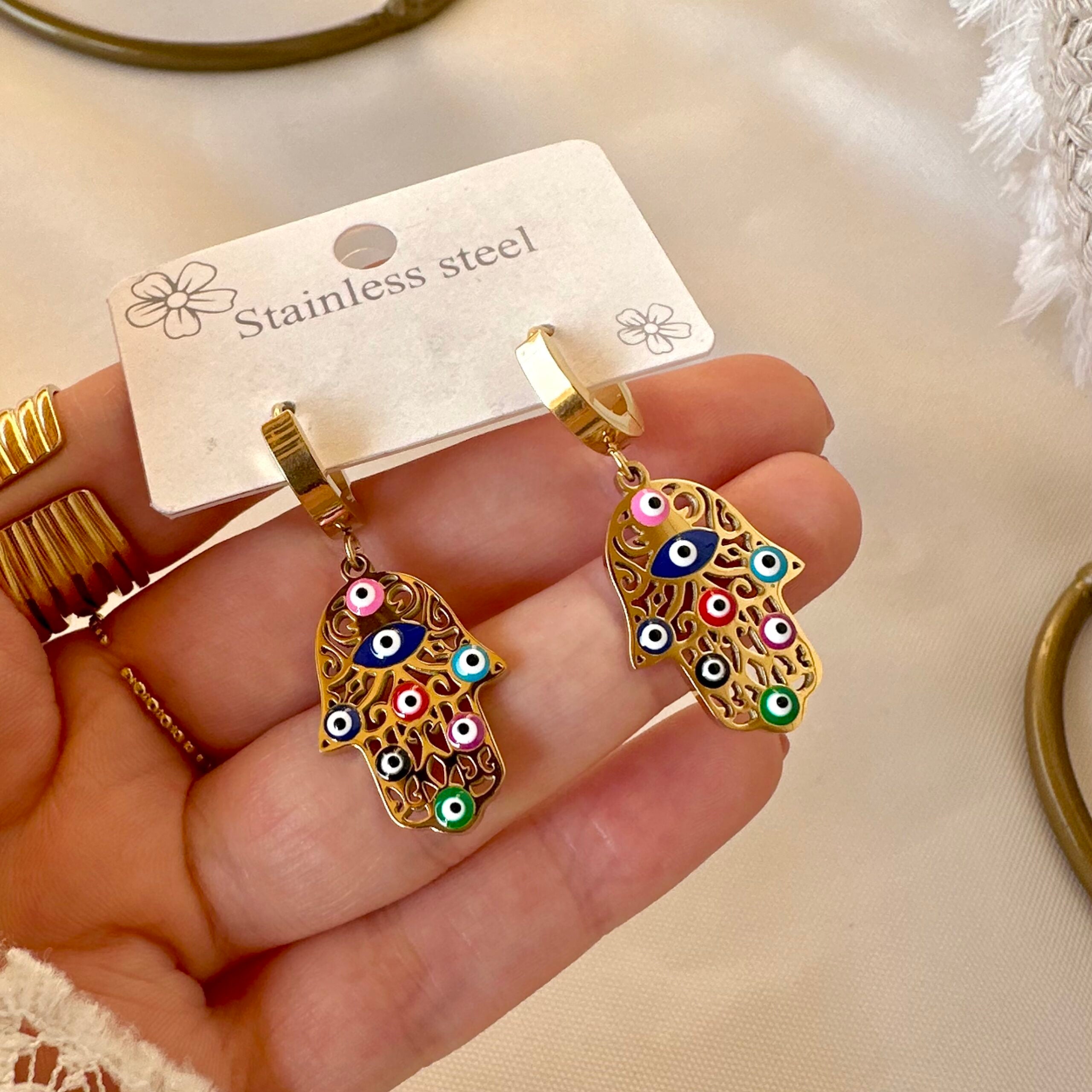 Hamsa earrings