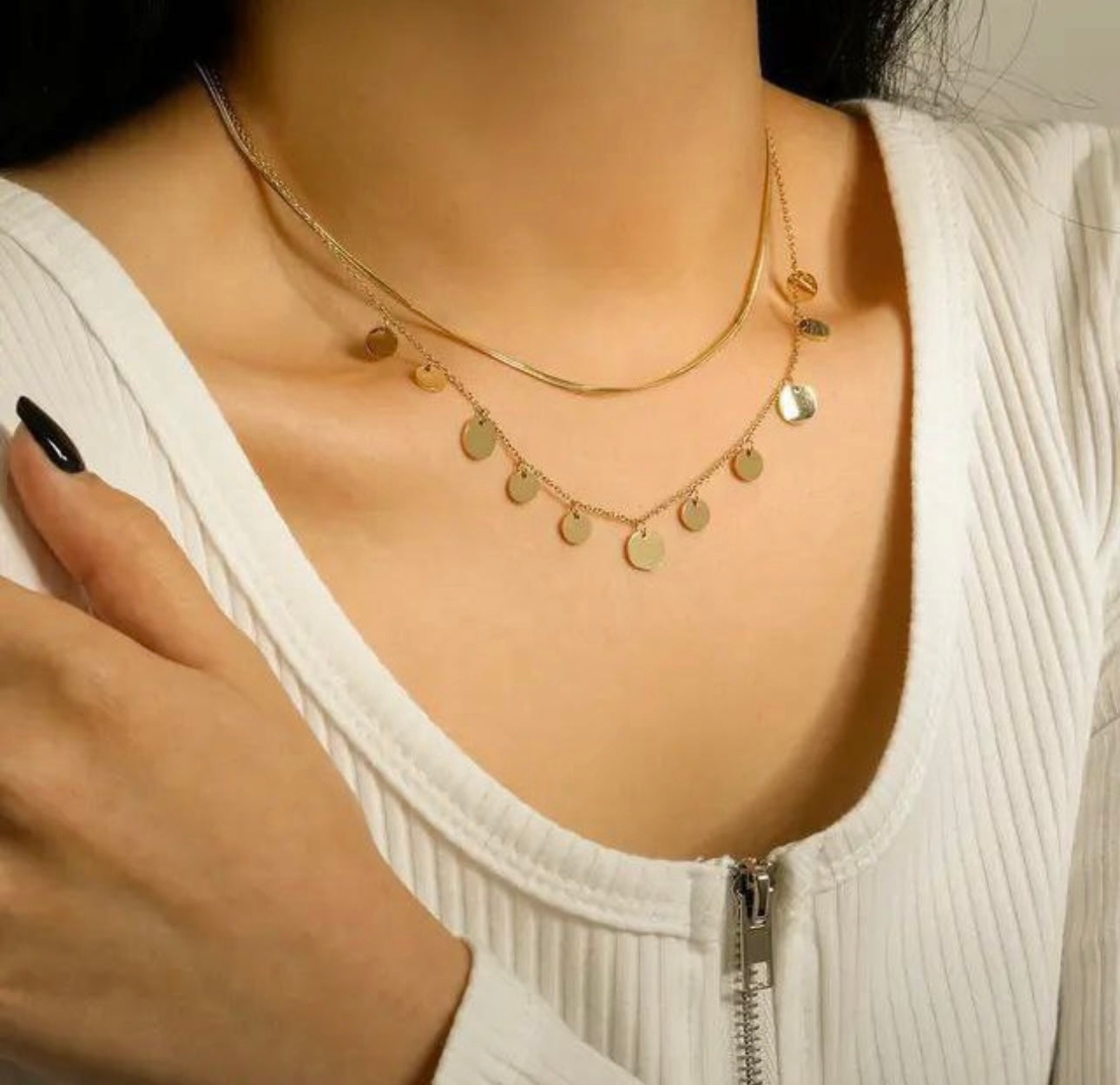 Layer charms necklace