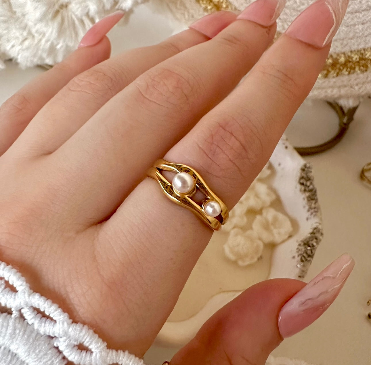 Pearl chunky Ring