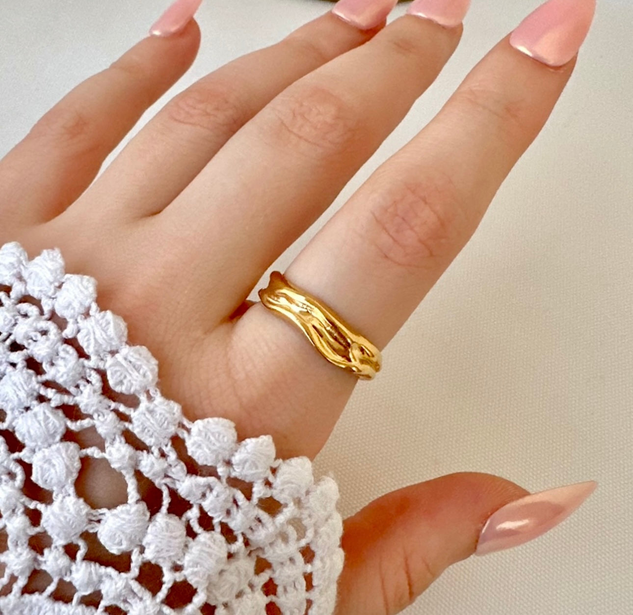 Golden cuff Ring