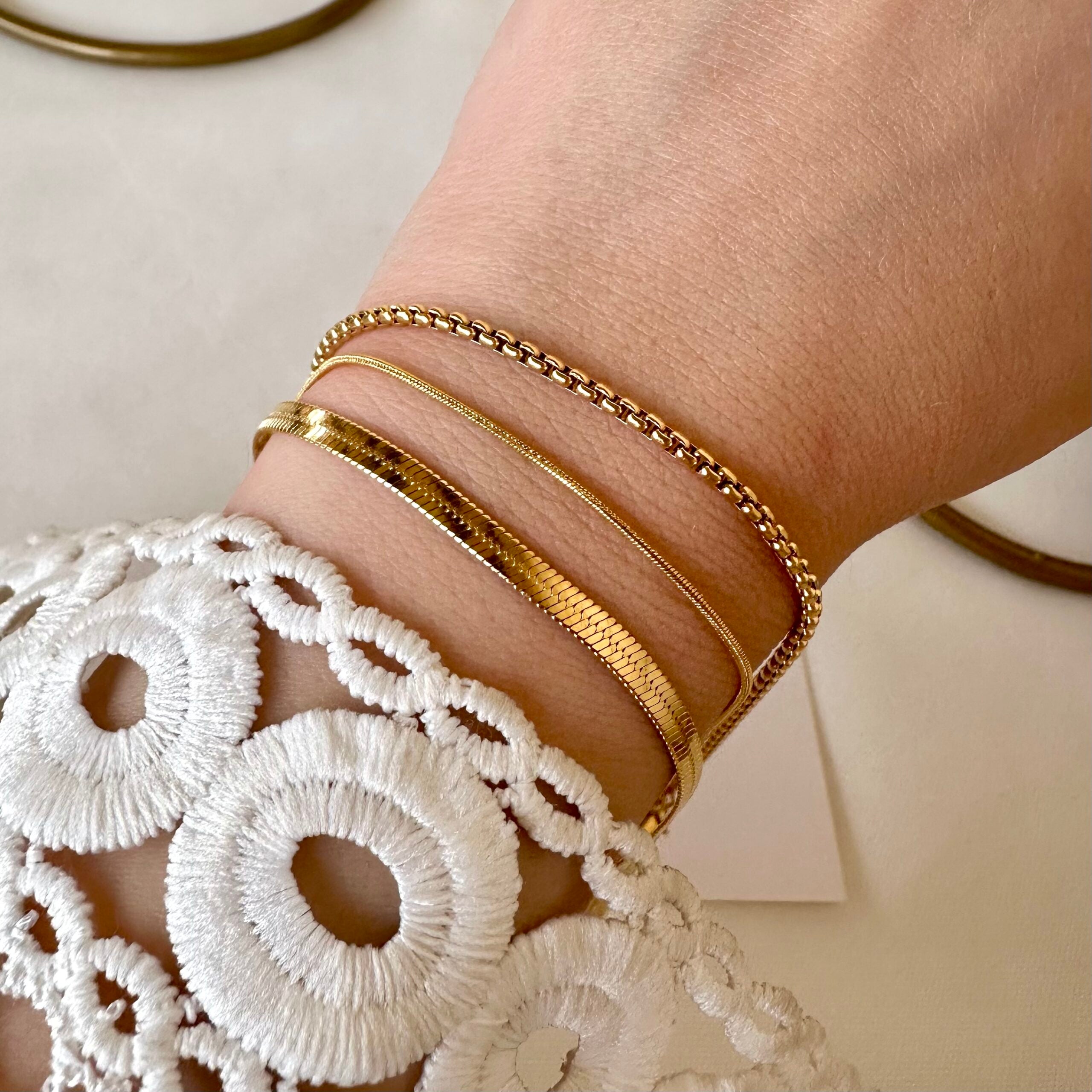 Triple snake bracelet