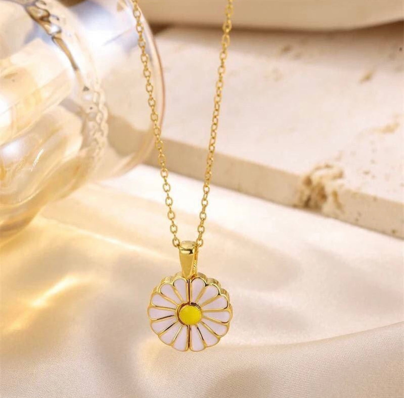 Sunflower necklace
