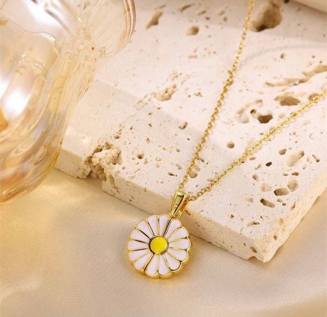 Sunflower necklace
