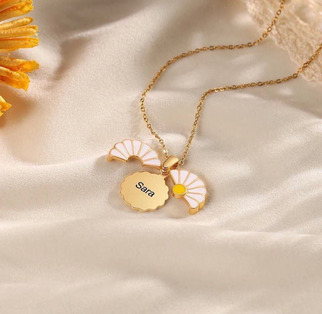 Sunflower necklace
