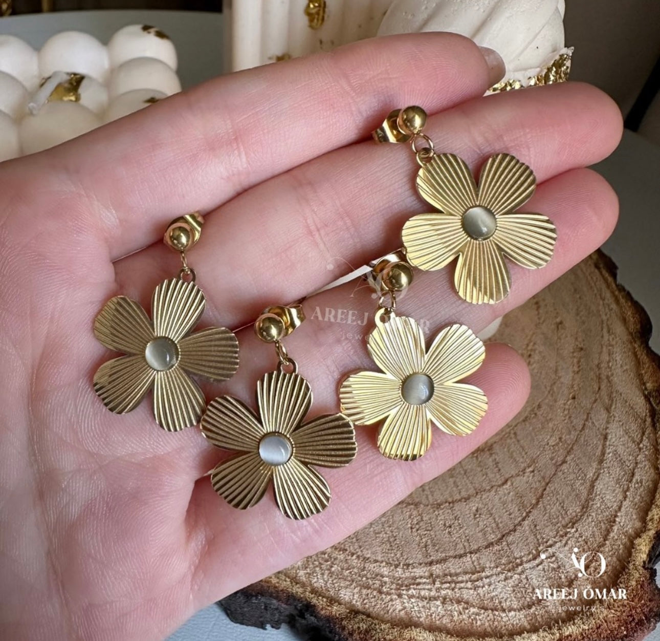 Flower earrings