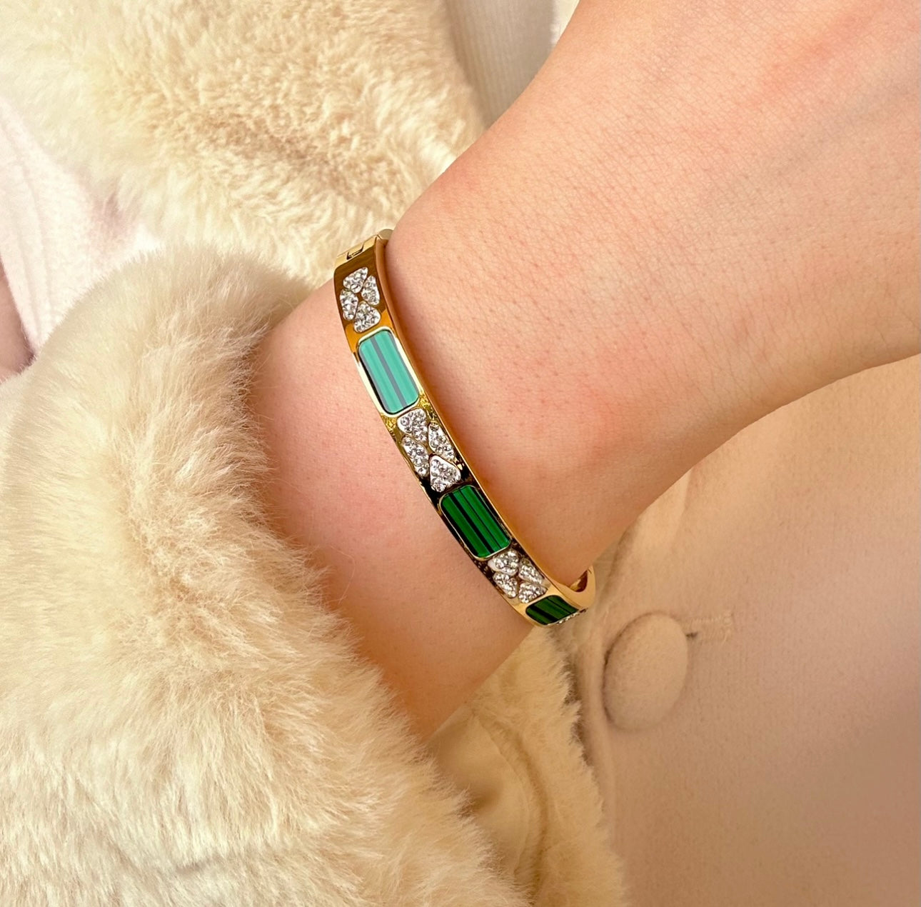 Green zircon bracelet