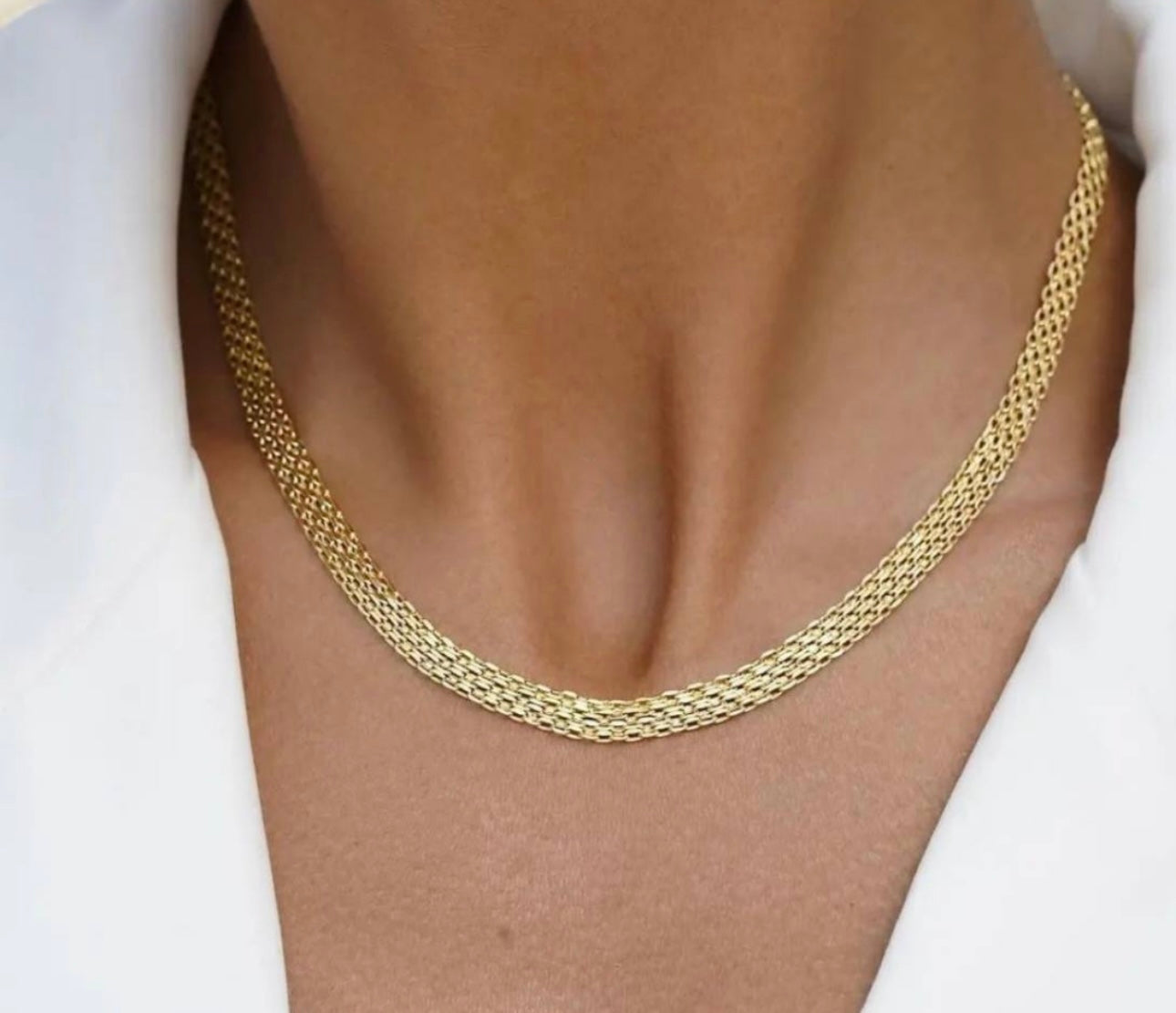 Golden chain necklace