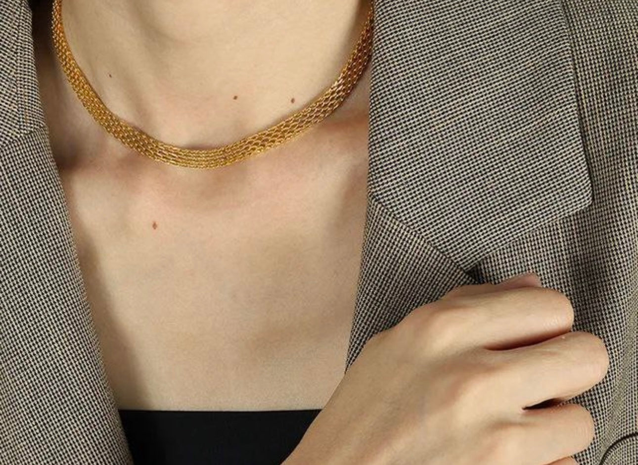 Golden chain necklace