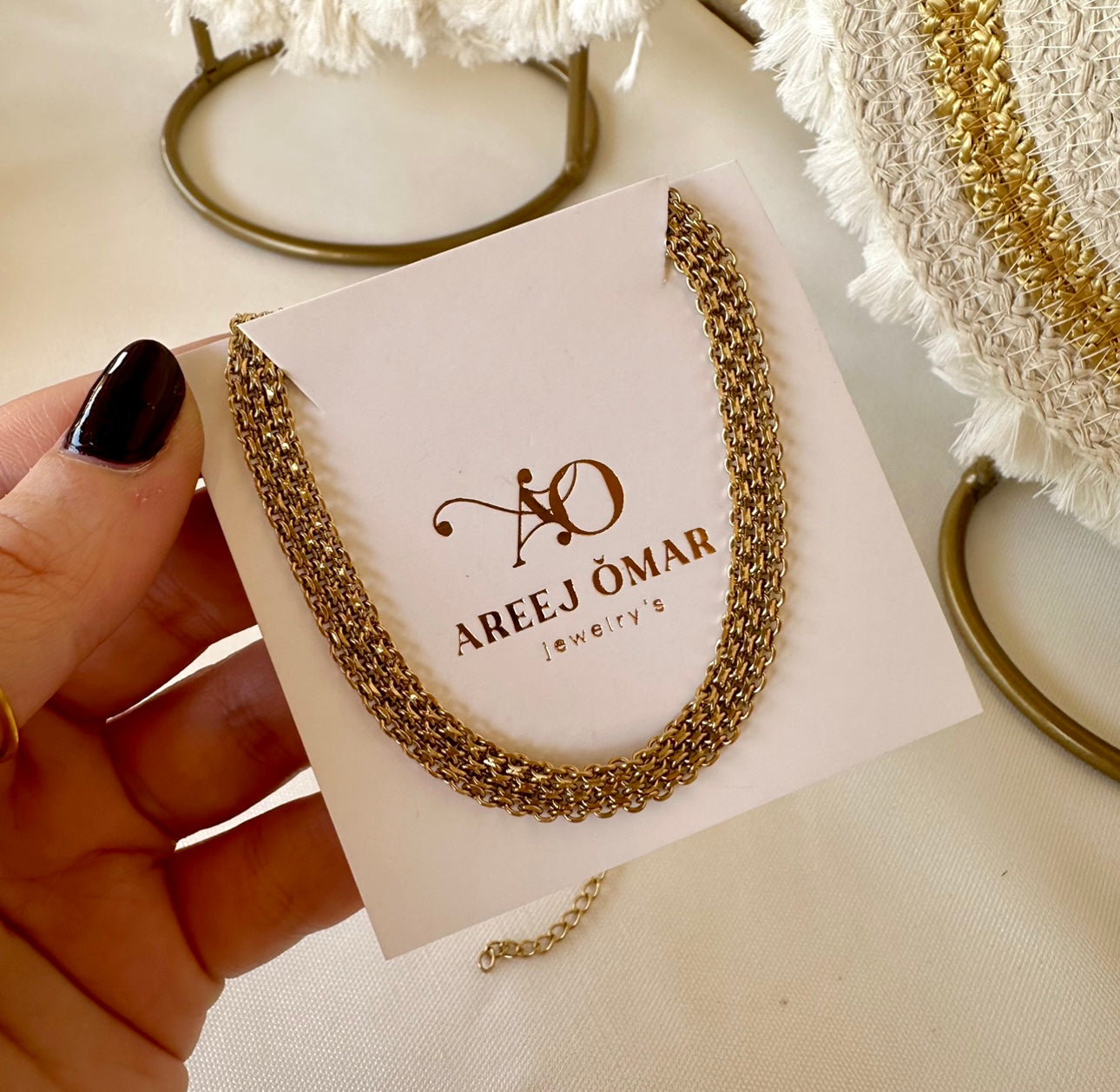 Golden chain necklace