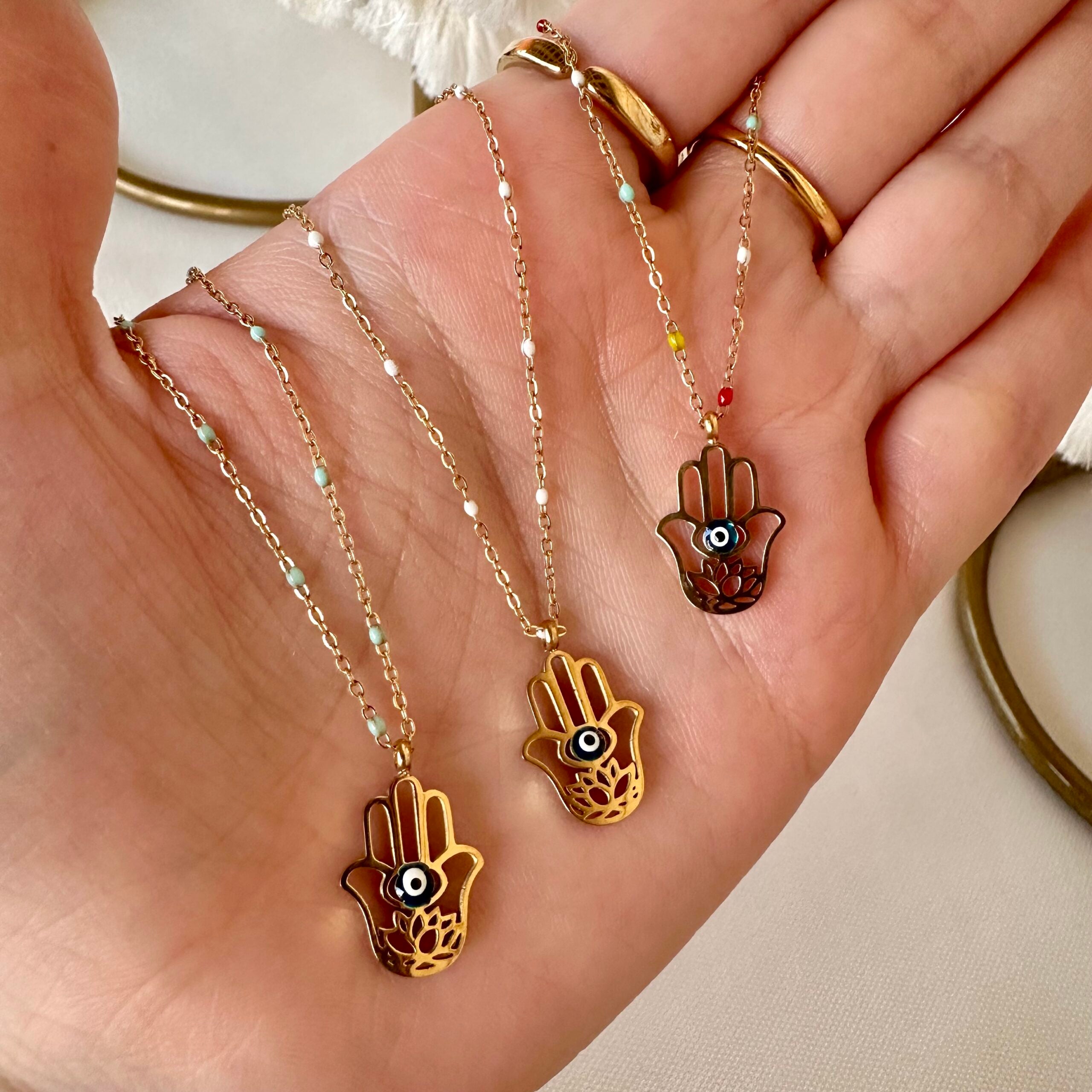 Hamsa necklace