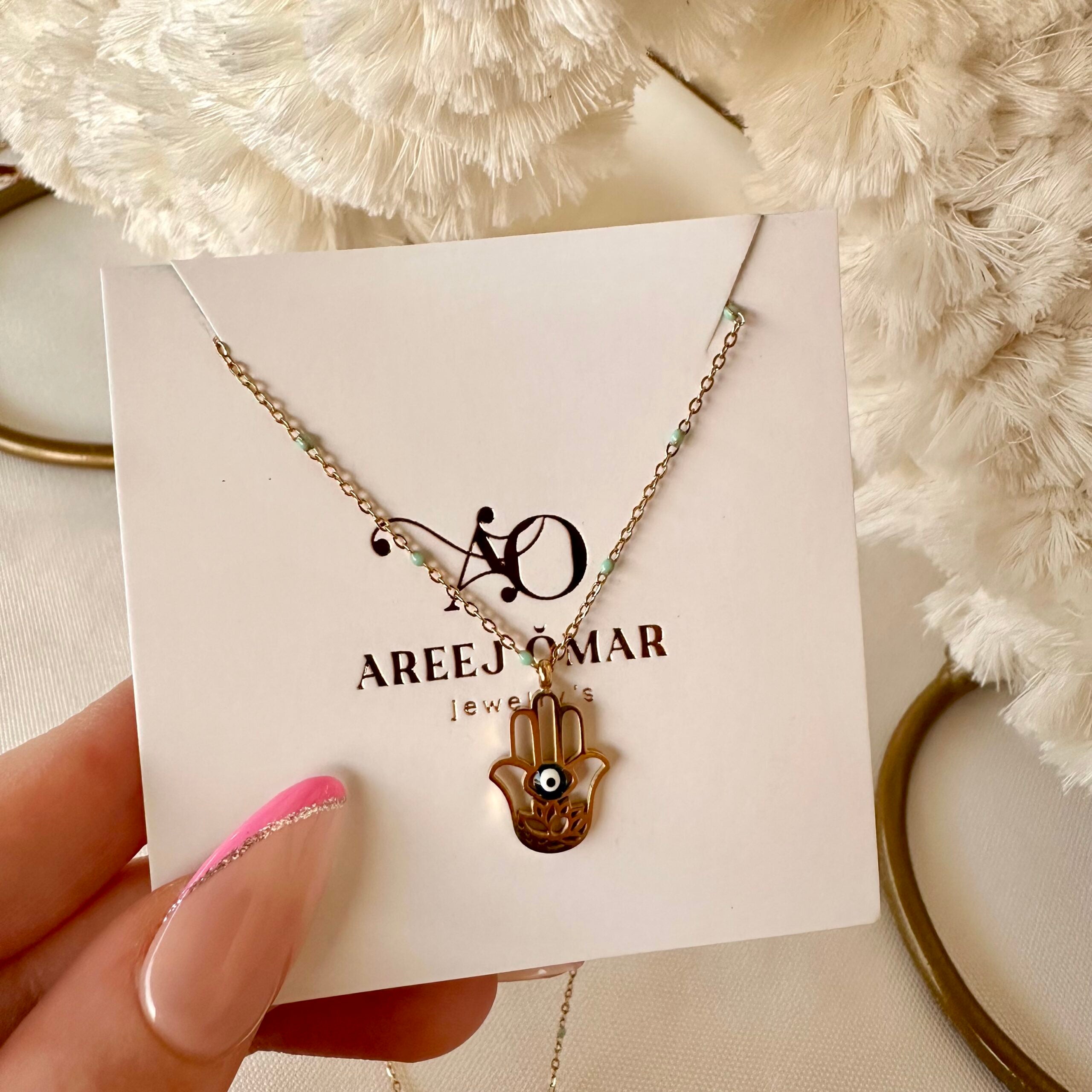 Hamsa necklace