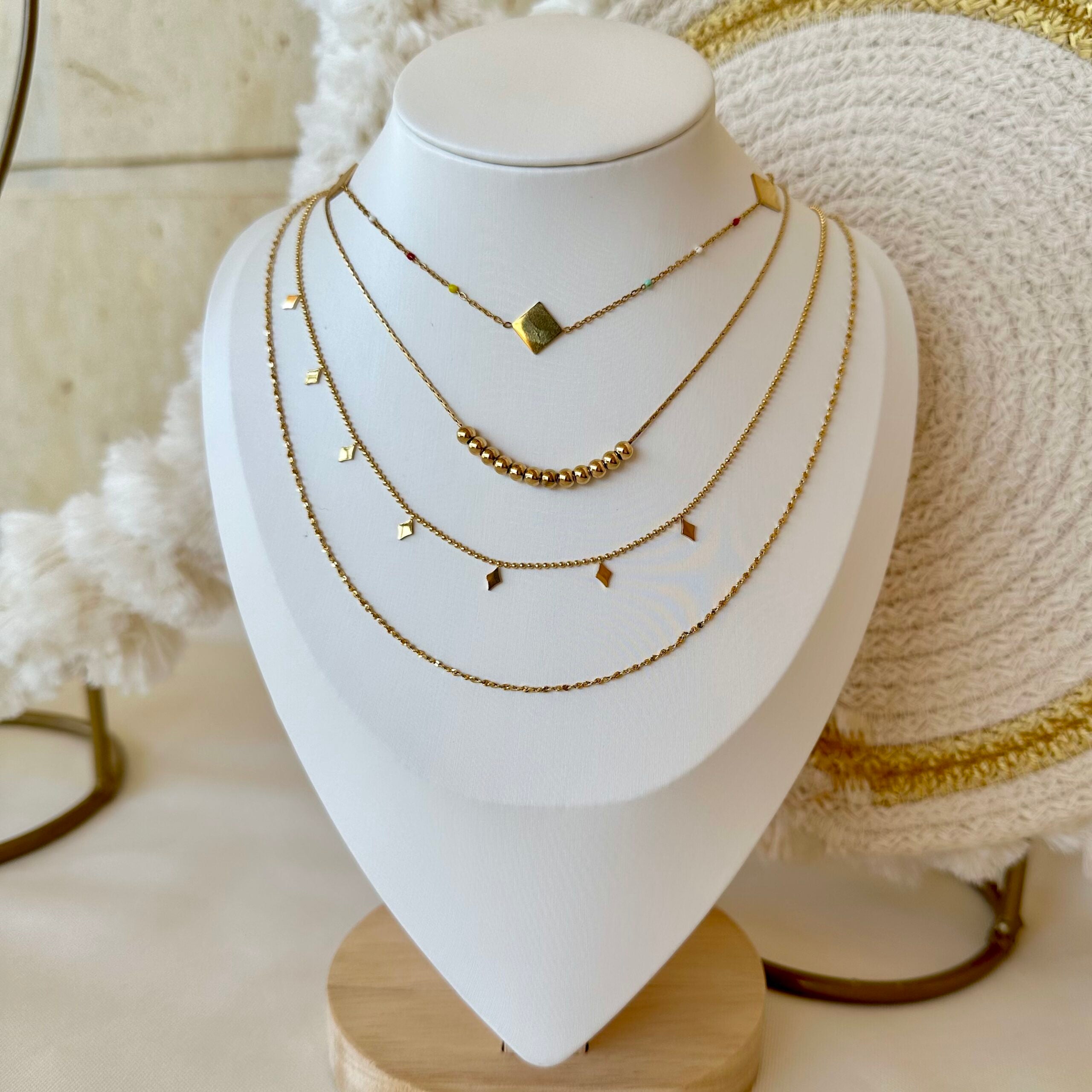 Golden set necklaces