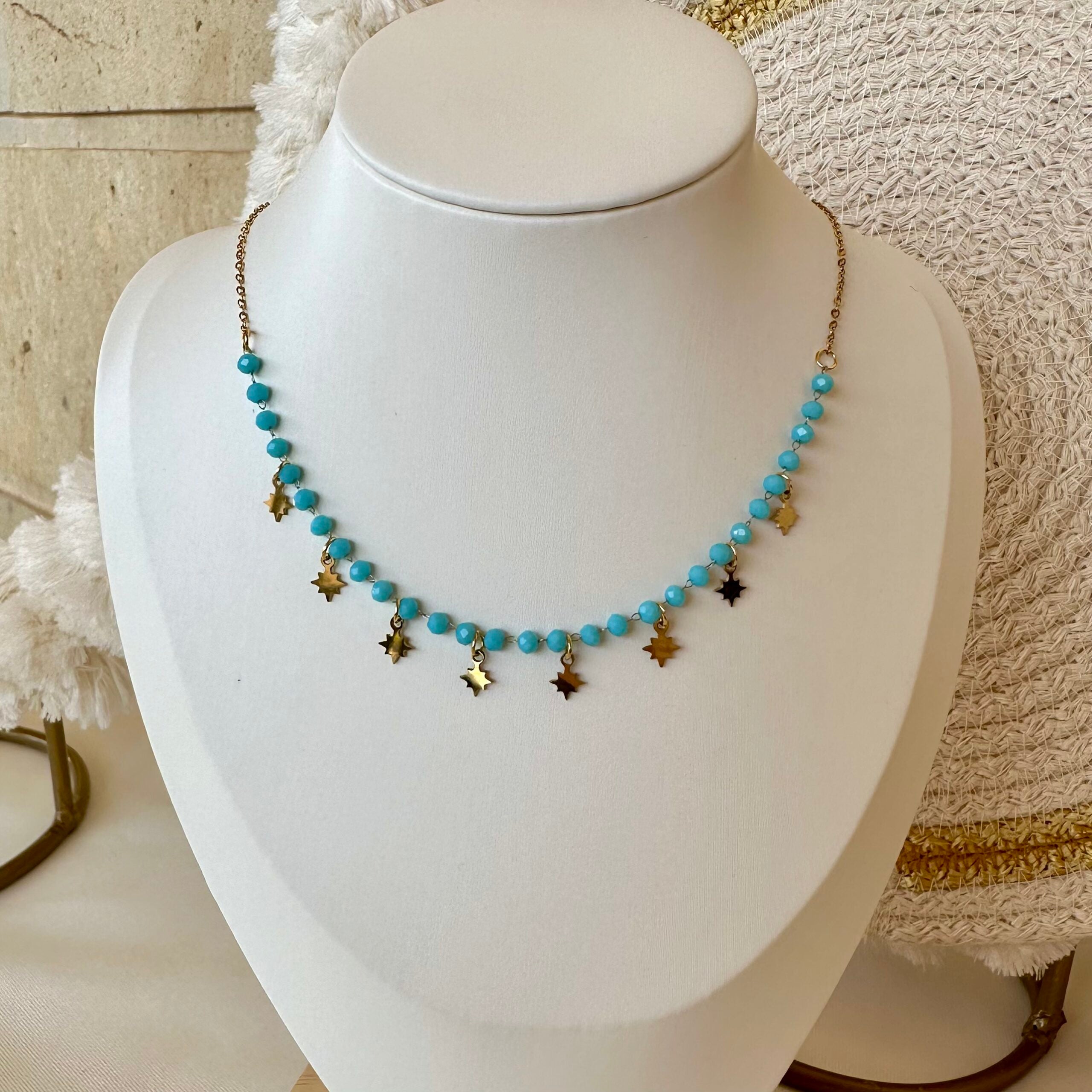 Turquoise Hamsa necklace