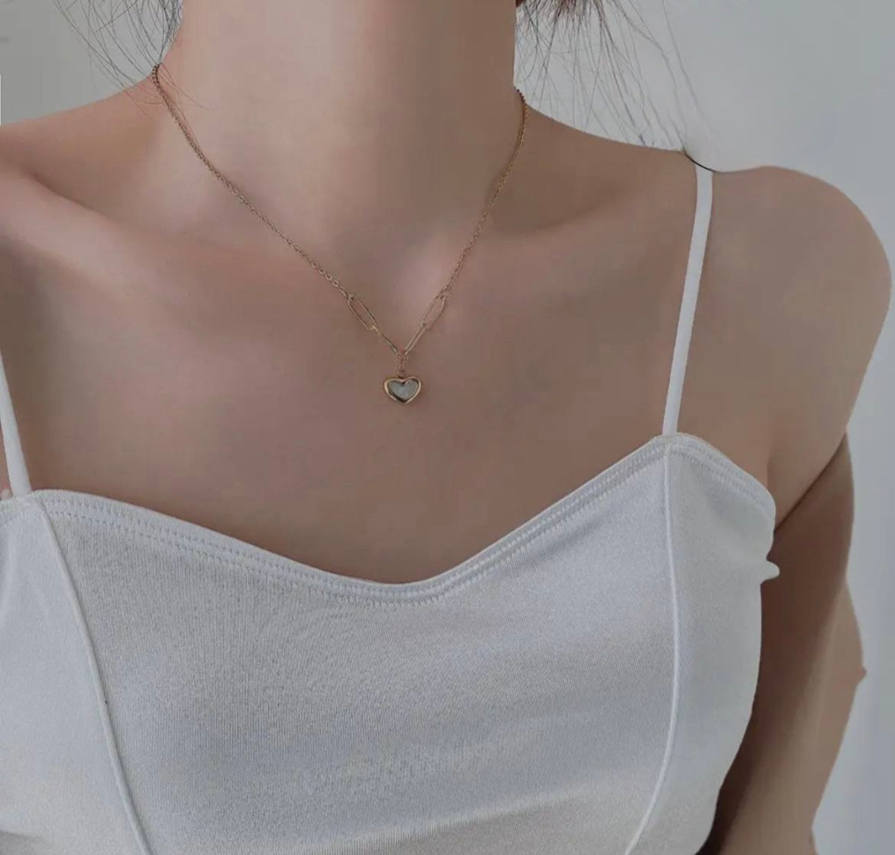 Shell heart necklace