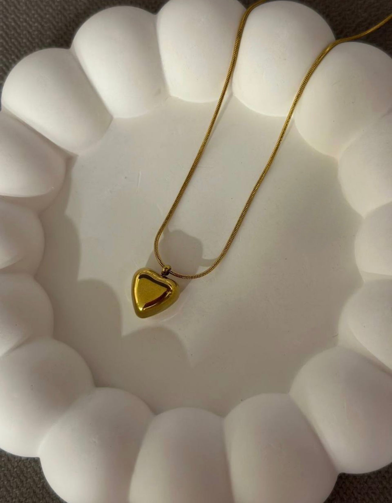 Golden heart necklace