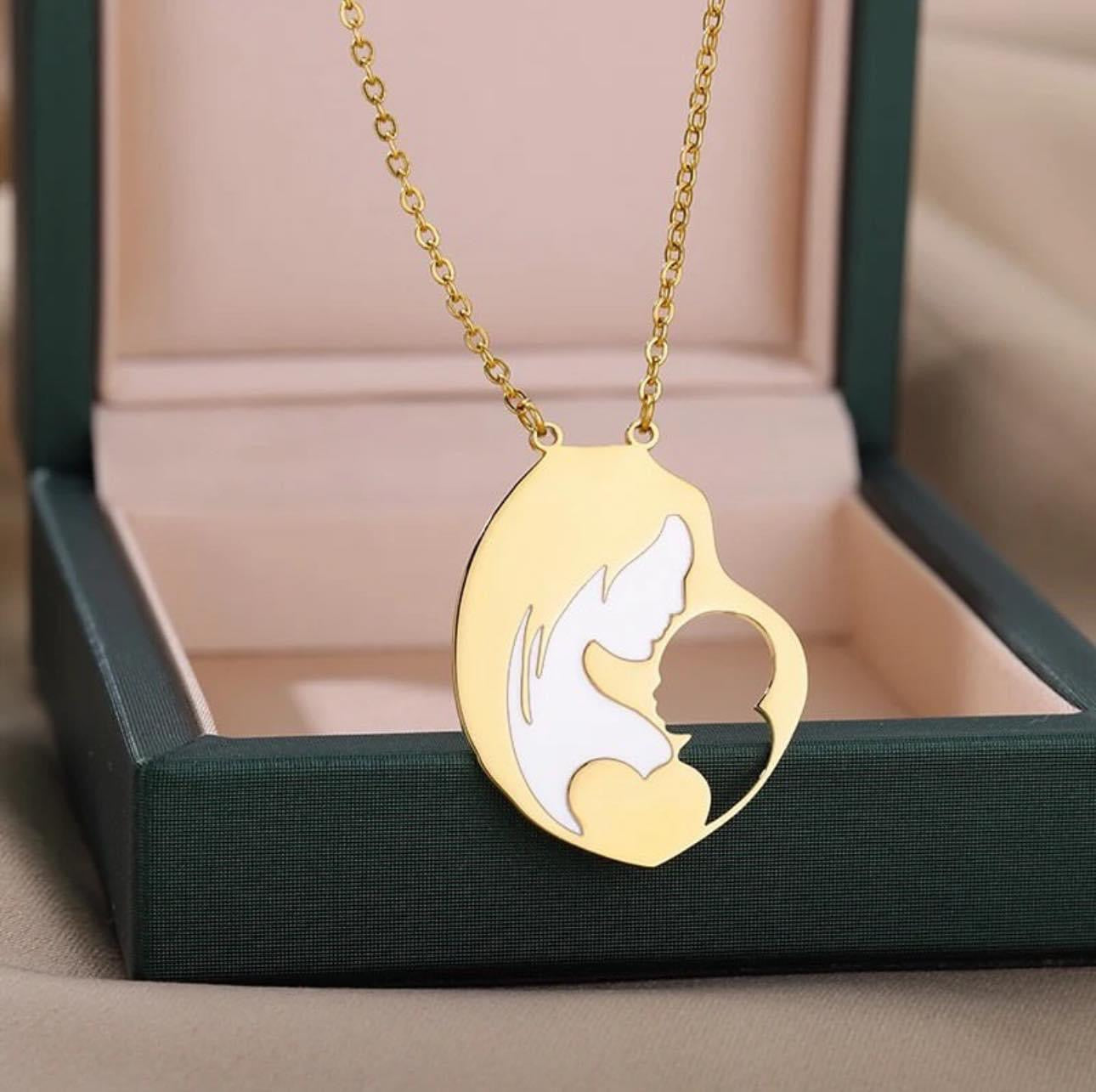 Mother and child necklace