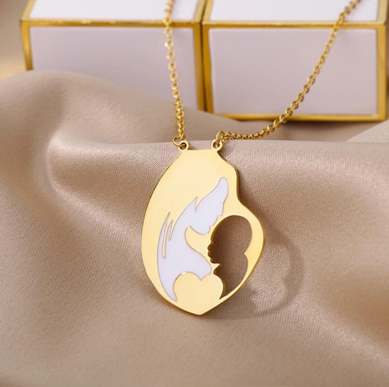 Mother and child necklace