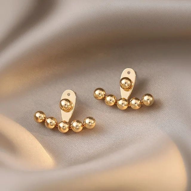 Golden ball earrings