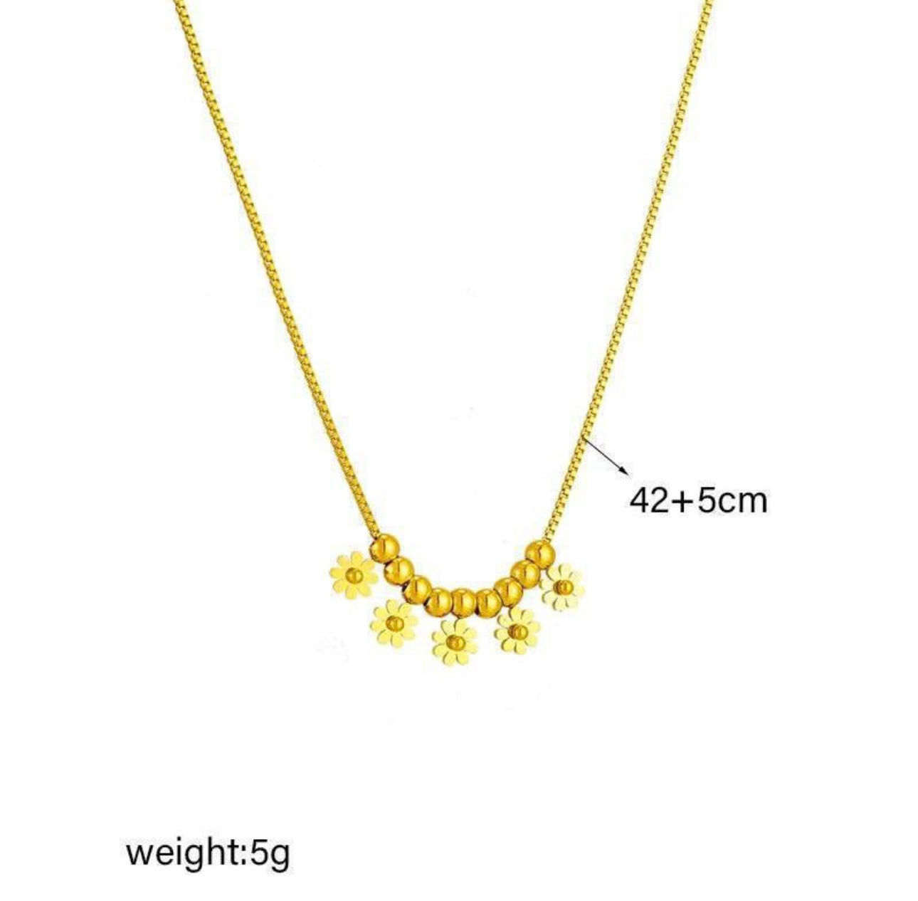 Flower ball necklace