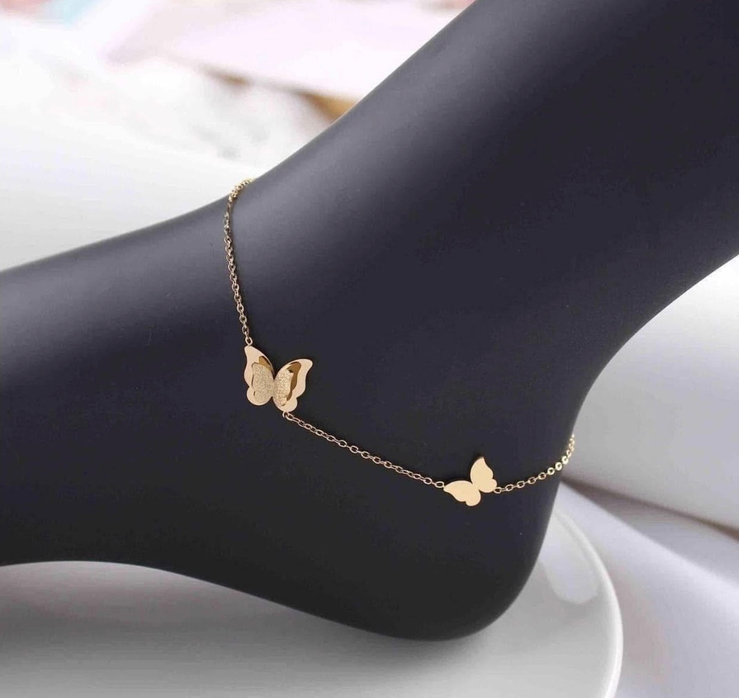 Butterfly anklet
