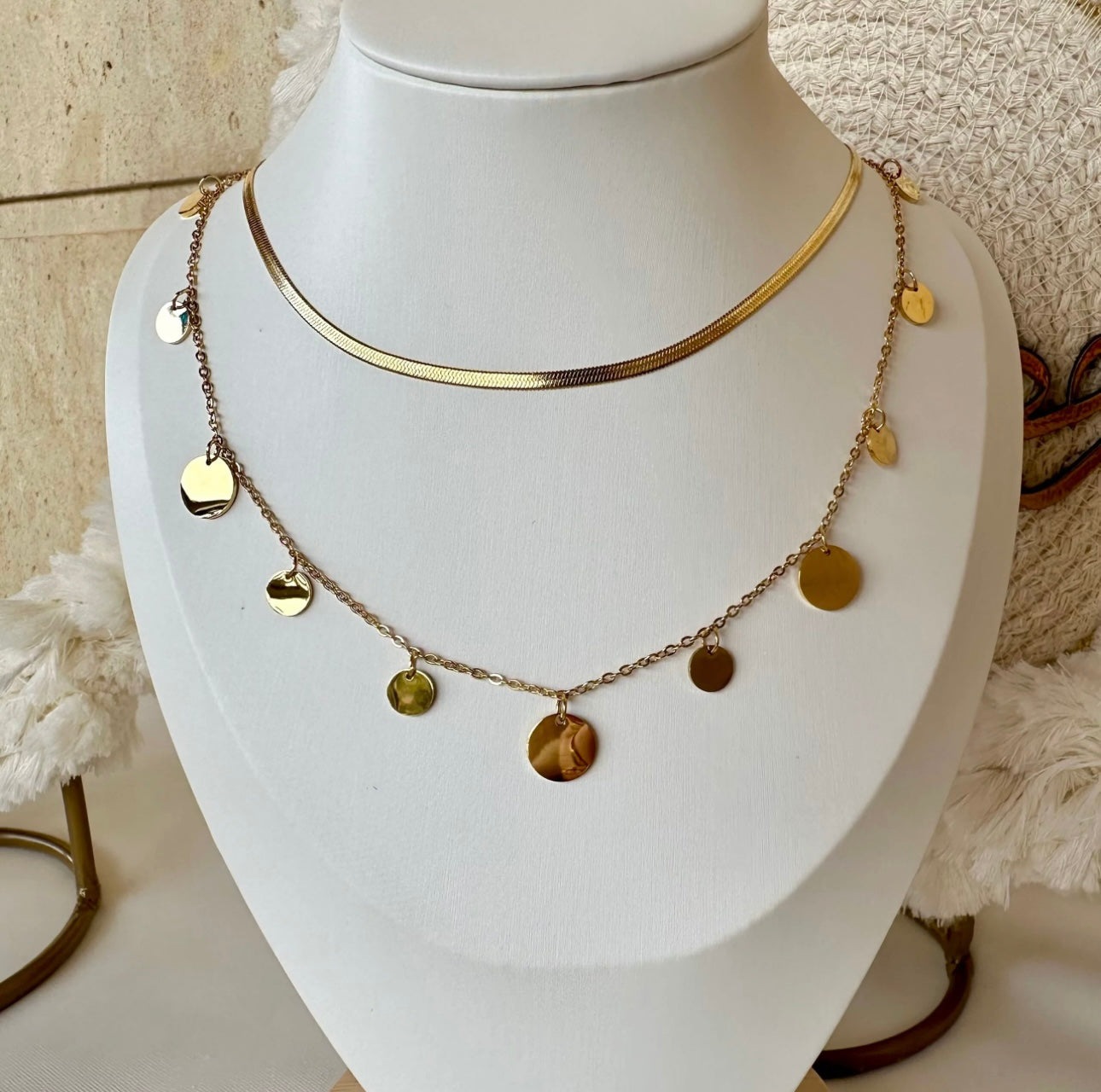 Layer charms necklace