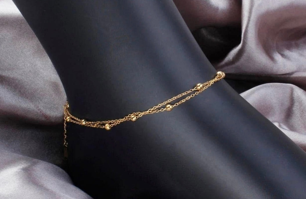 Twist ball anklet
