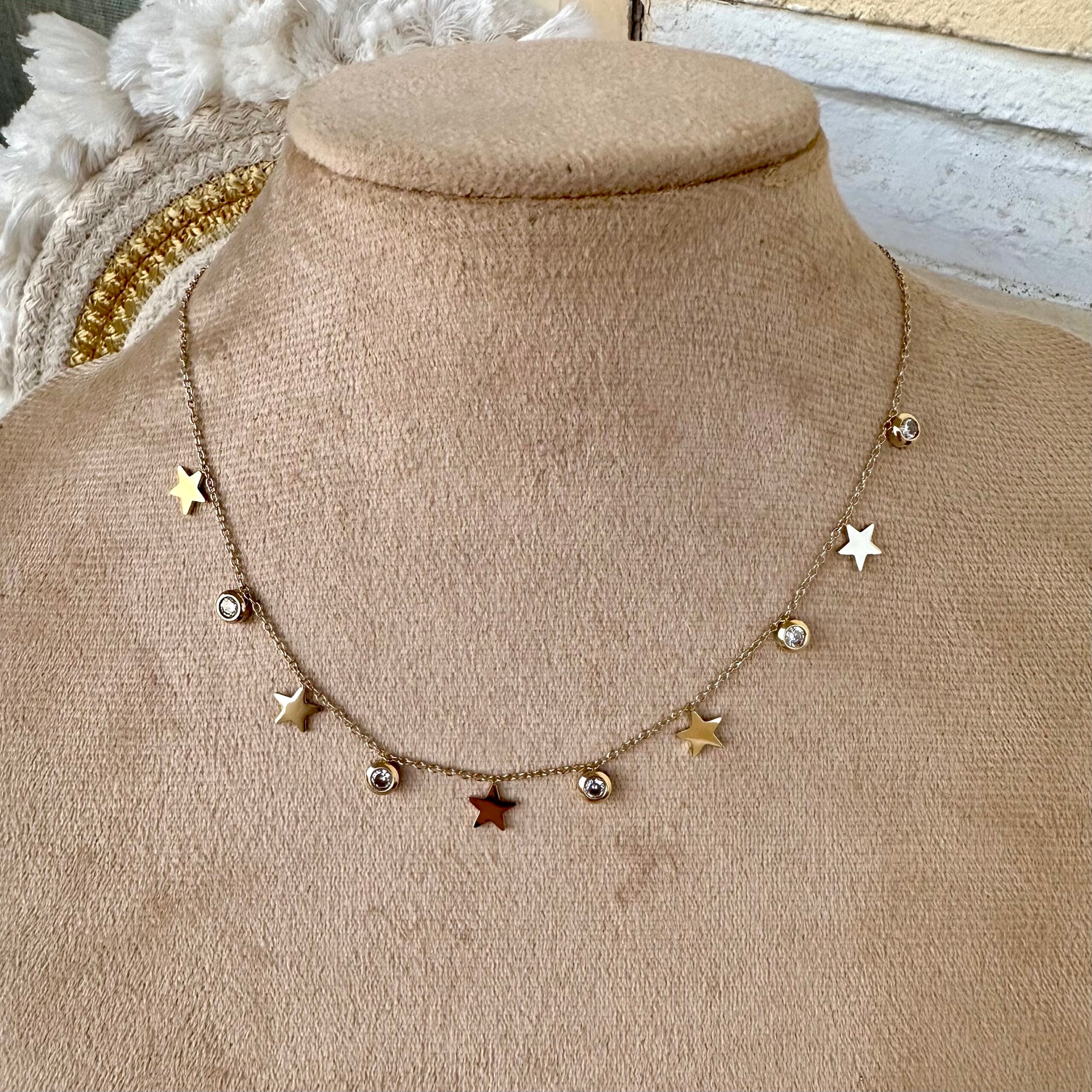 Star zircon necklace