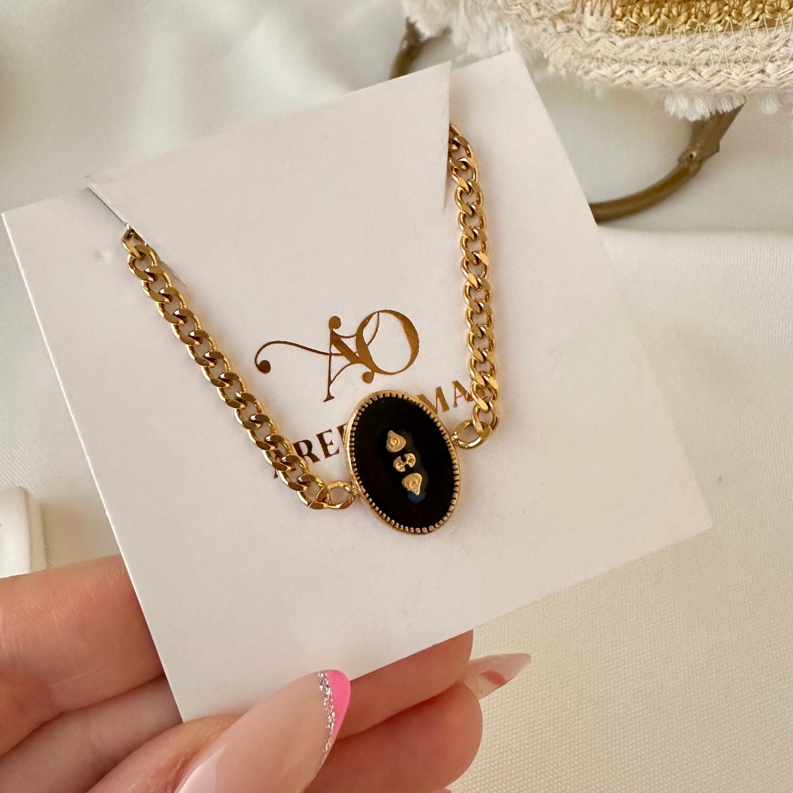 Black & golden bracelet