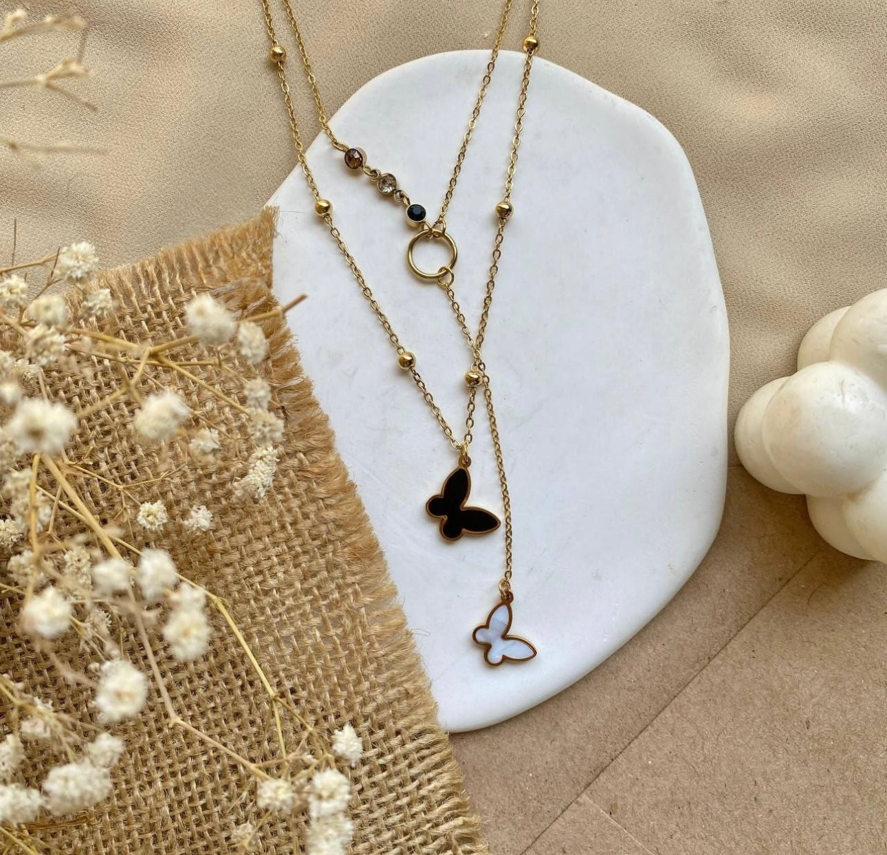 Double butterfly necklace