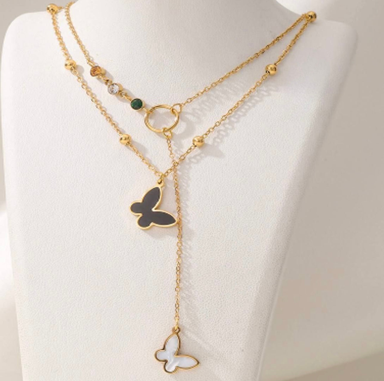 Double butterfly necklace