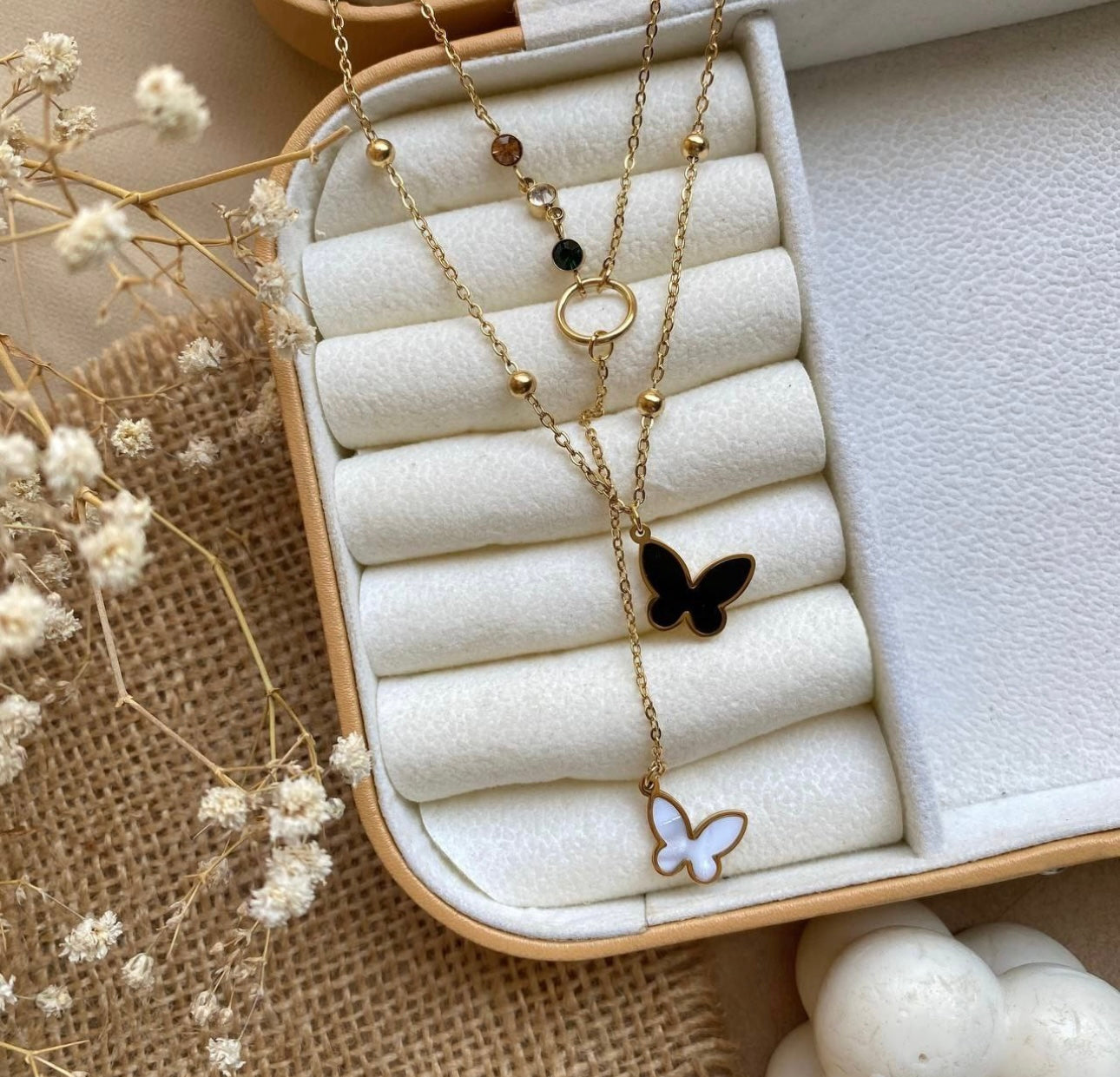 Double butterfly necklace