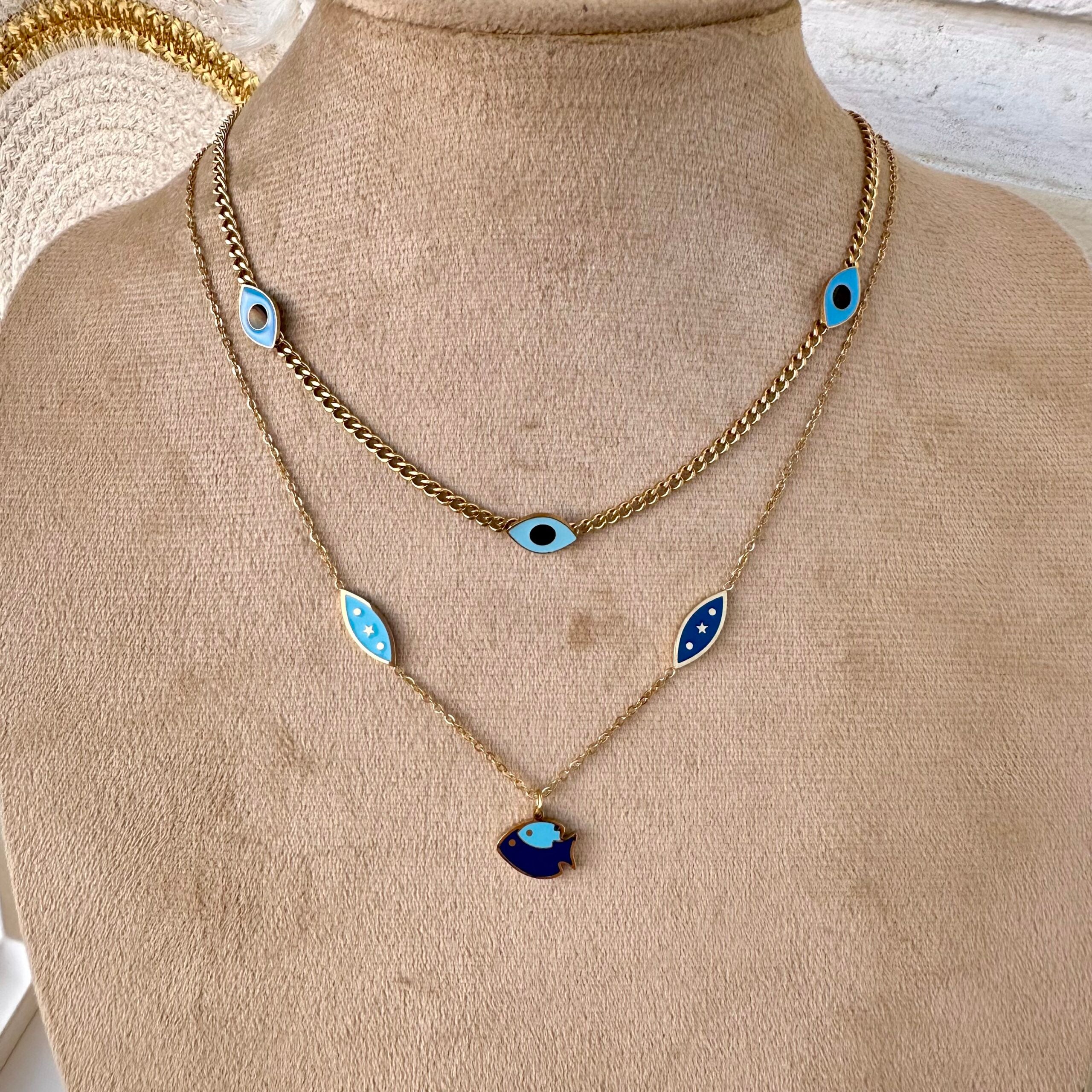 Evil & Fish necklace