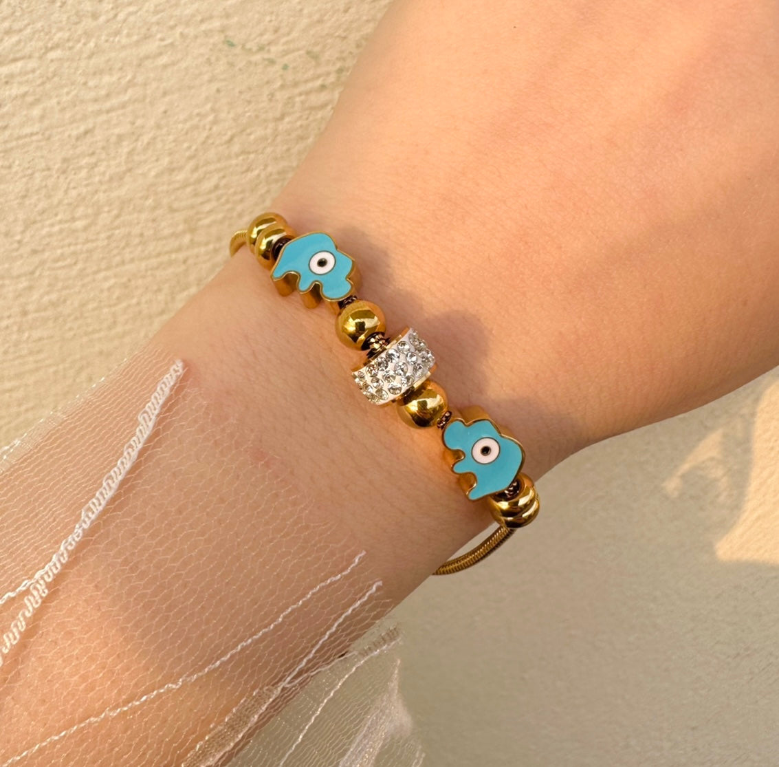 Elephant & ball bracelet