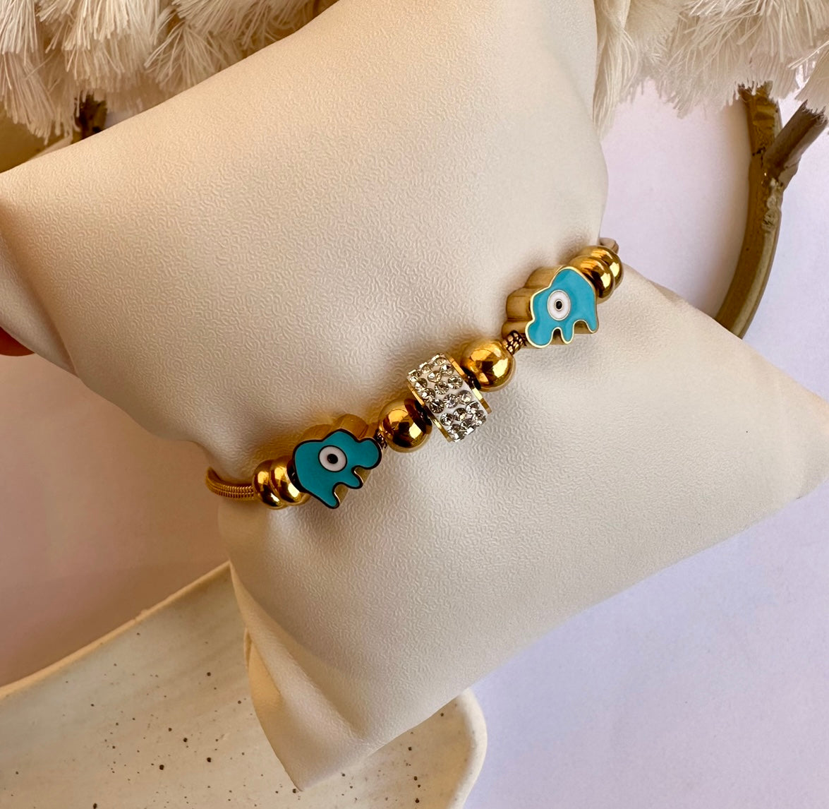 Elephant & ball bracelet