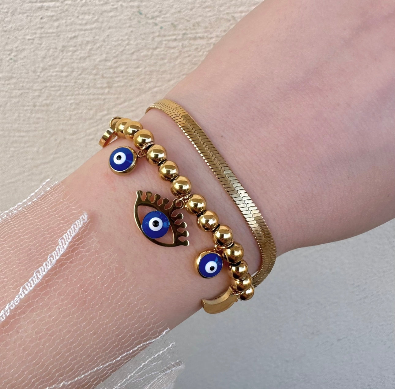 Evil eye & snake bracelet