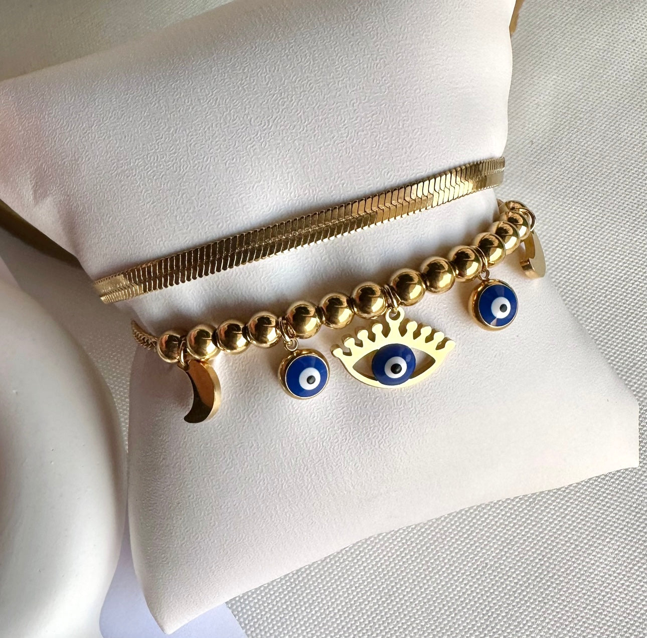 Evil eye & snake bracelet