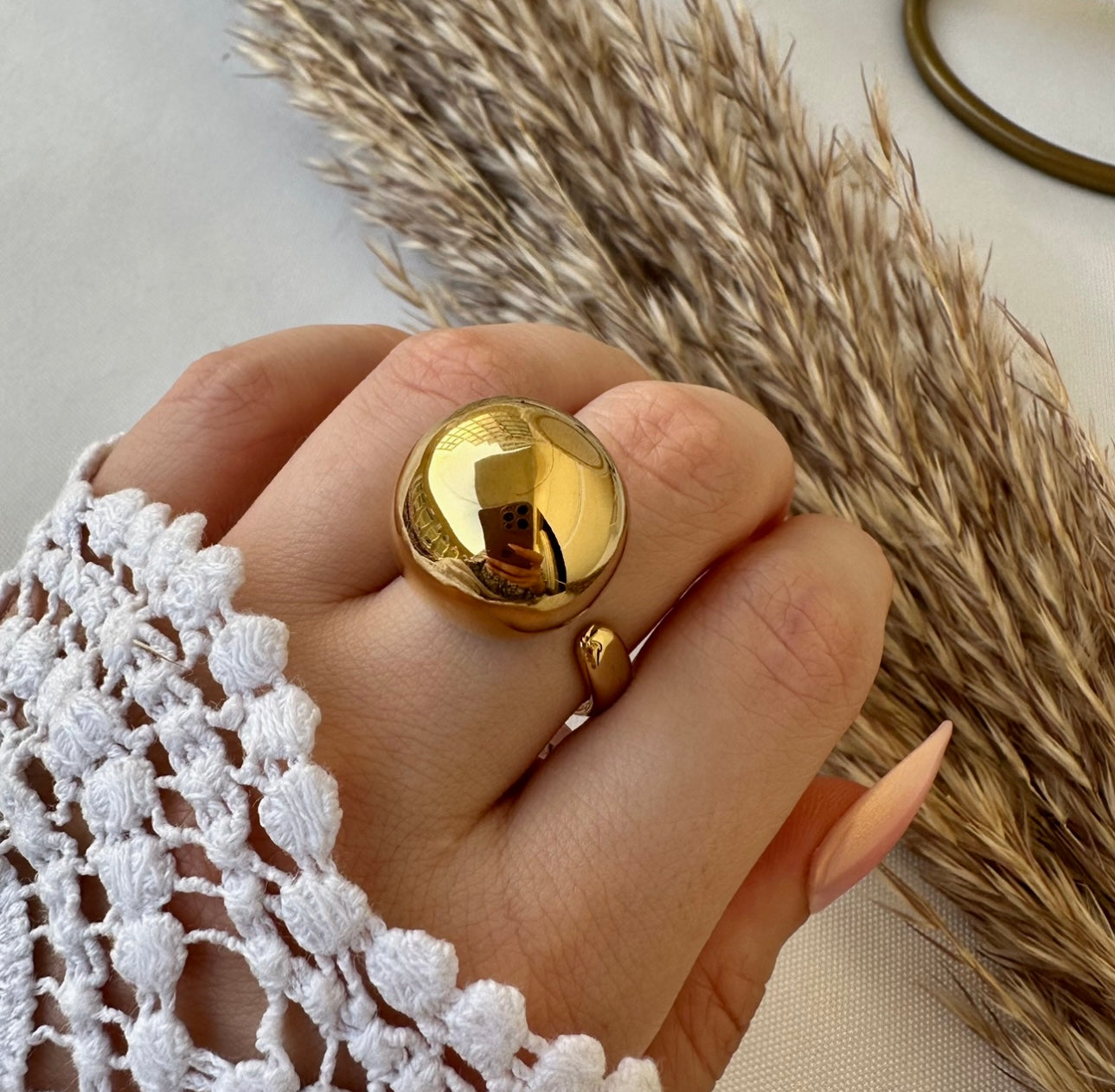 Golden ball Ring