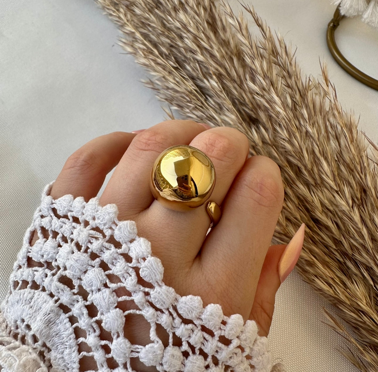 Golden ball Ring