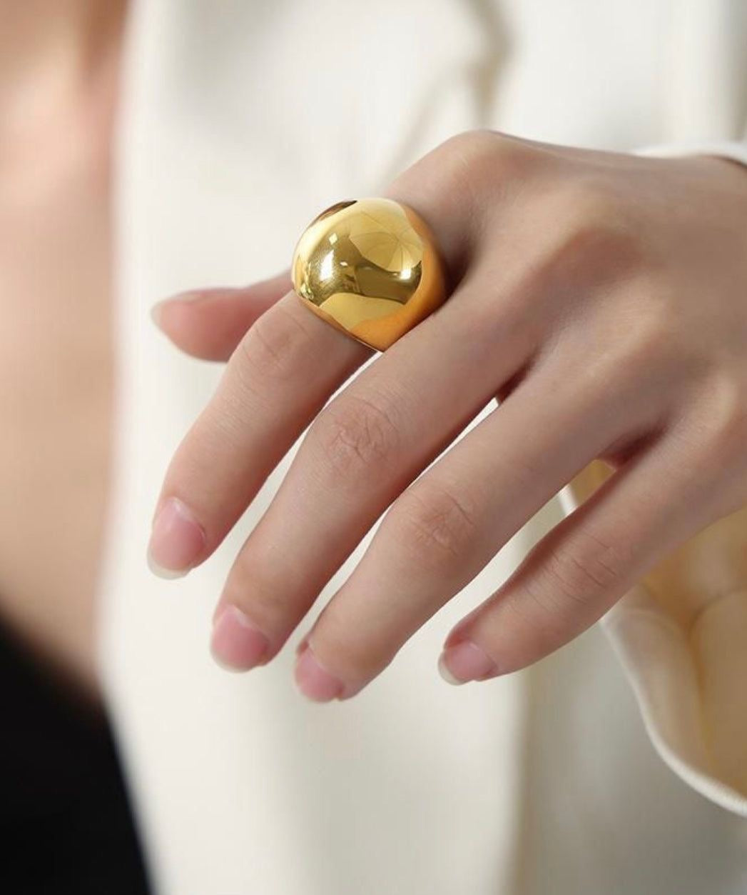 Gold ball ring