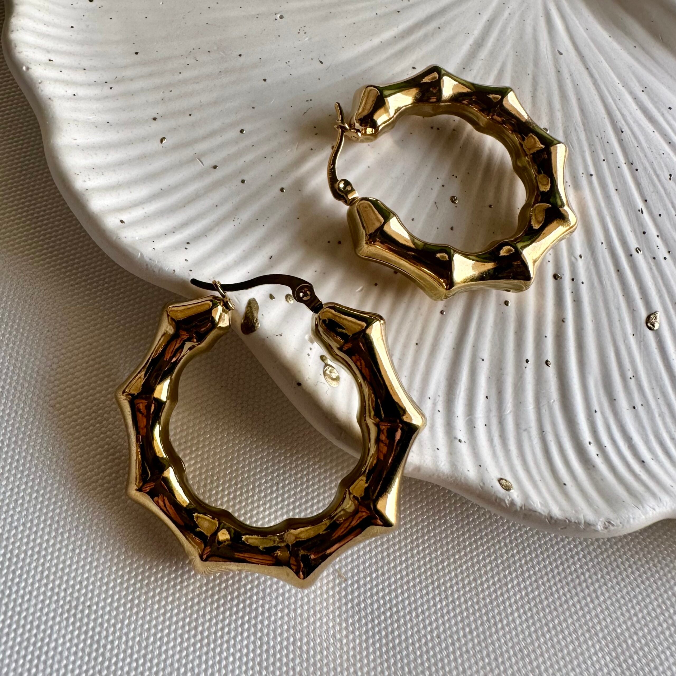 Bamboo Hoop Earrings