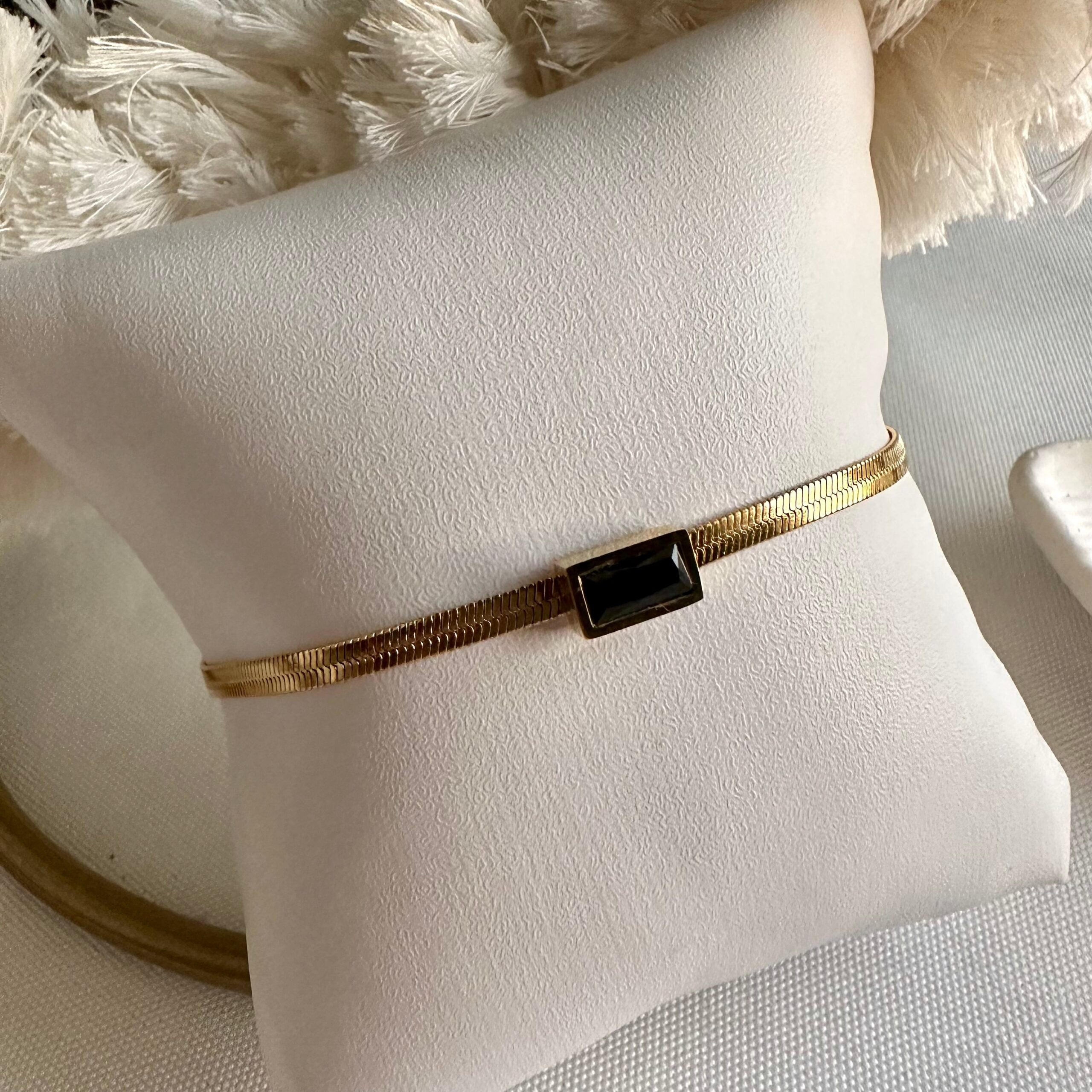 Black zircon snake bracelet