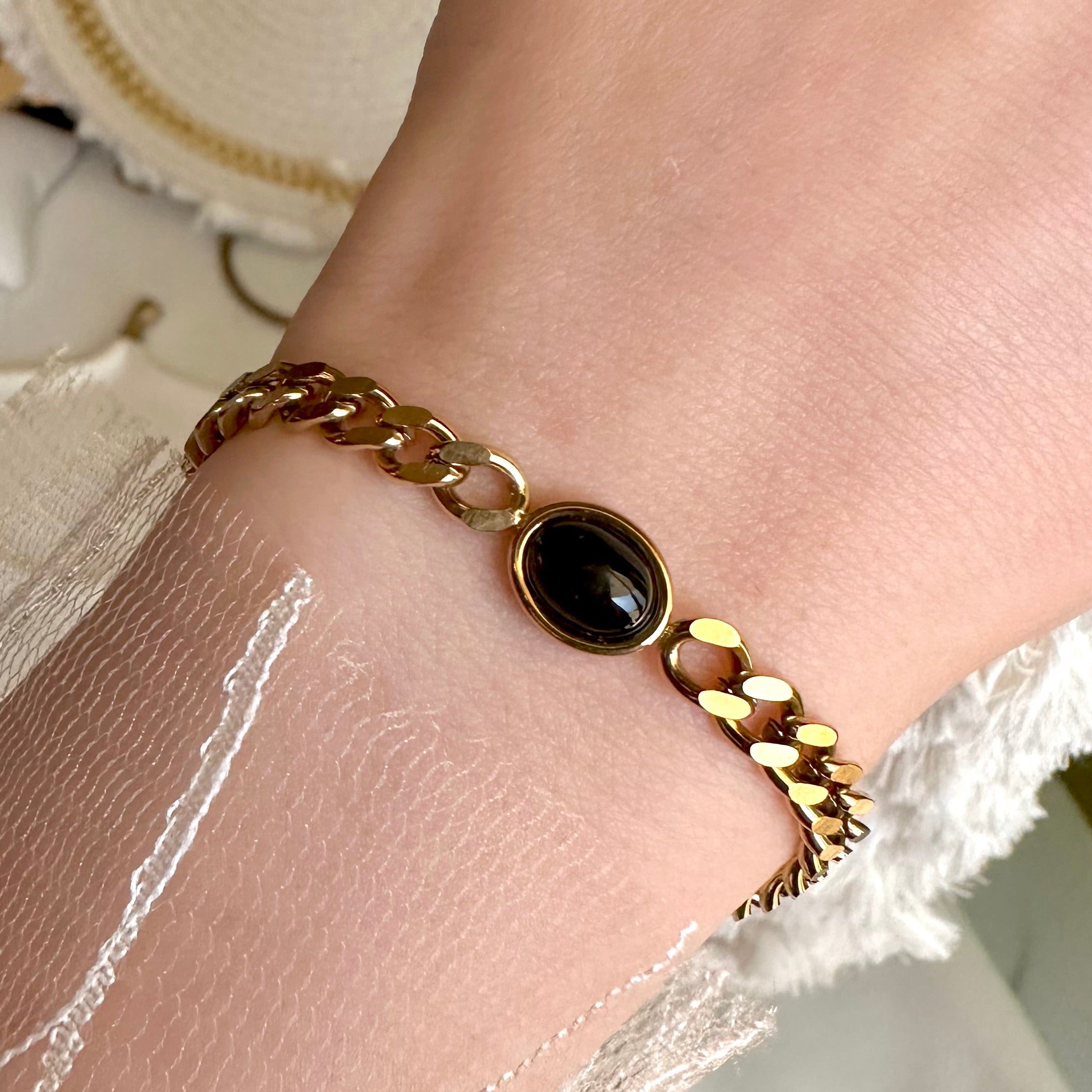 black zircon bracelet