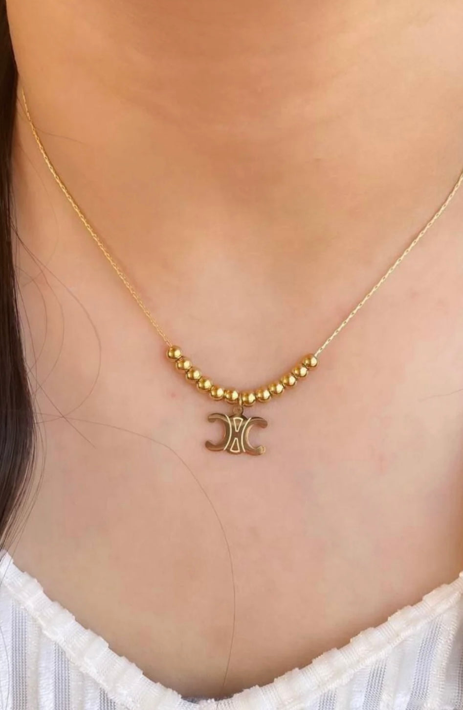 Chanel ball necklace